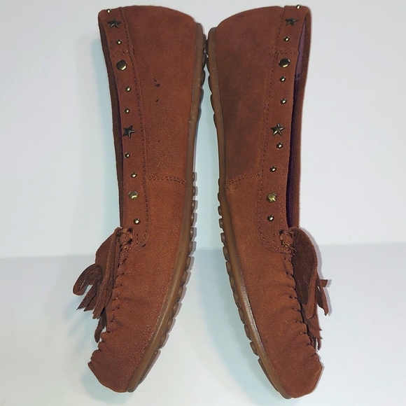 Lei Fallon Studded Suede Moccasins - Picture 4 of 5